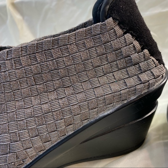 Bernie Mev Woven Slip-On Wedge Shoes - Picture 12 of 16